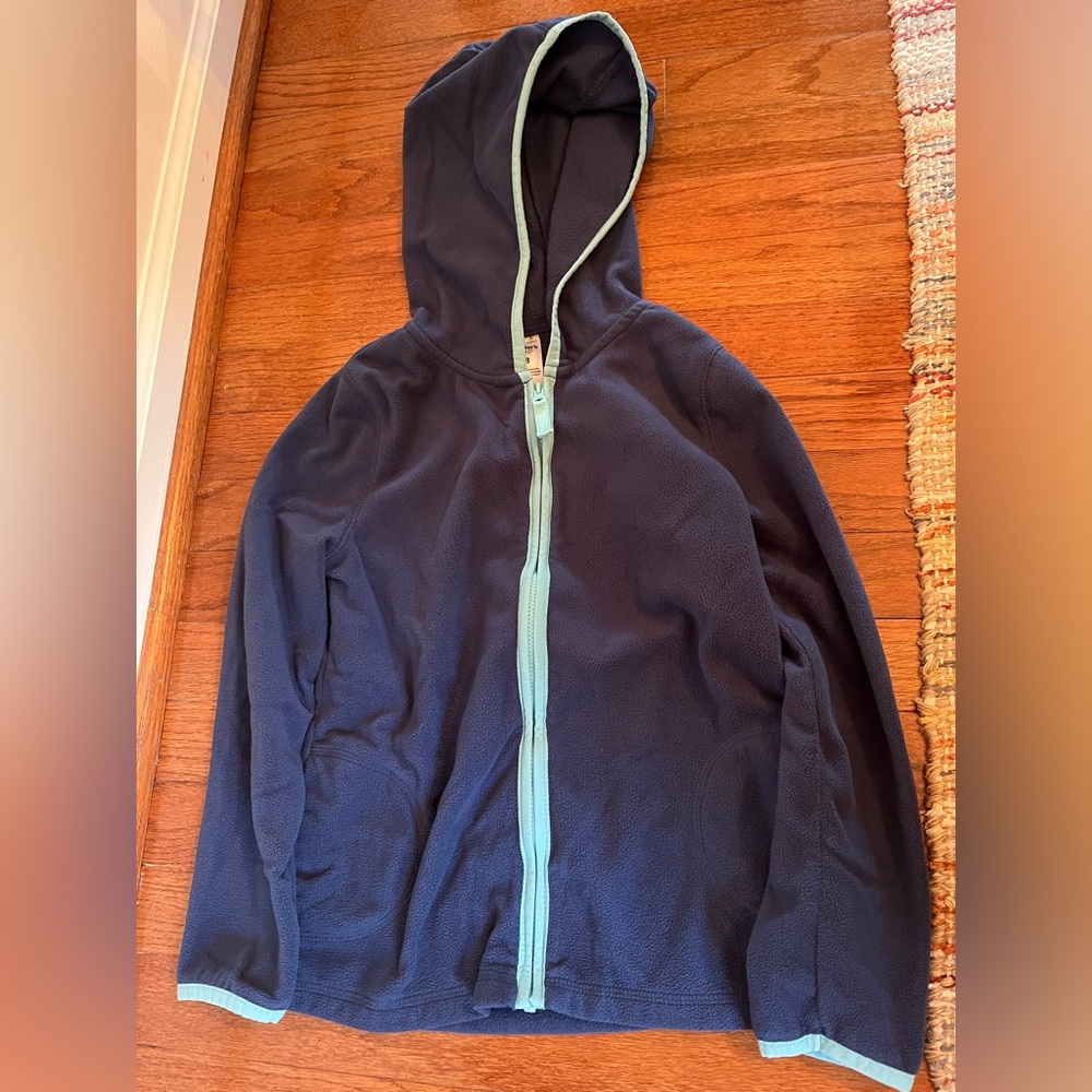 Carter's Kid Hooded Fleece Zip Jacket, Blue, Size 8